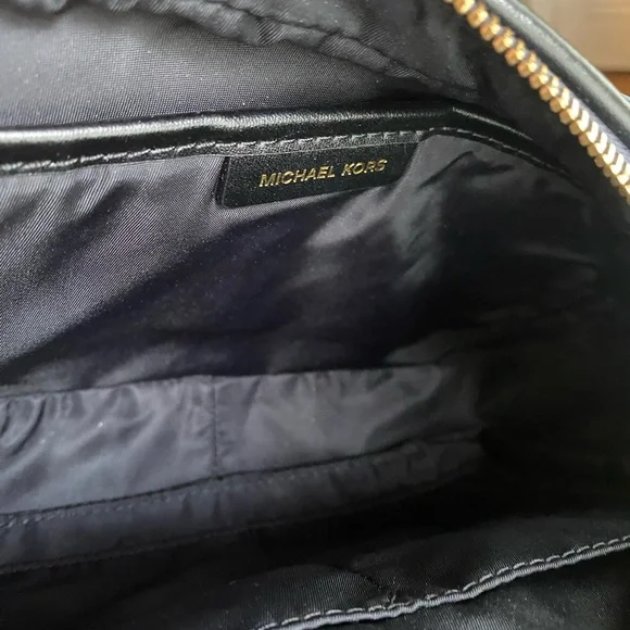 Michael Kors Midnight Blue Crossbody Bag with Gold Accents